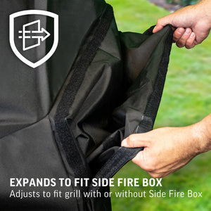 Char-Griller 1655 cover expansion for compatible side fire box