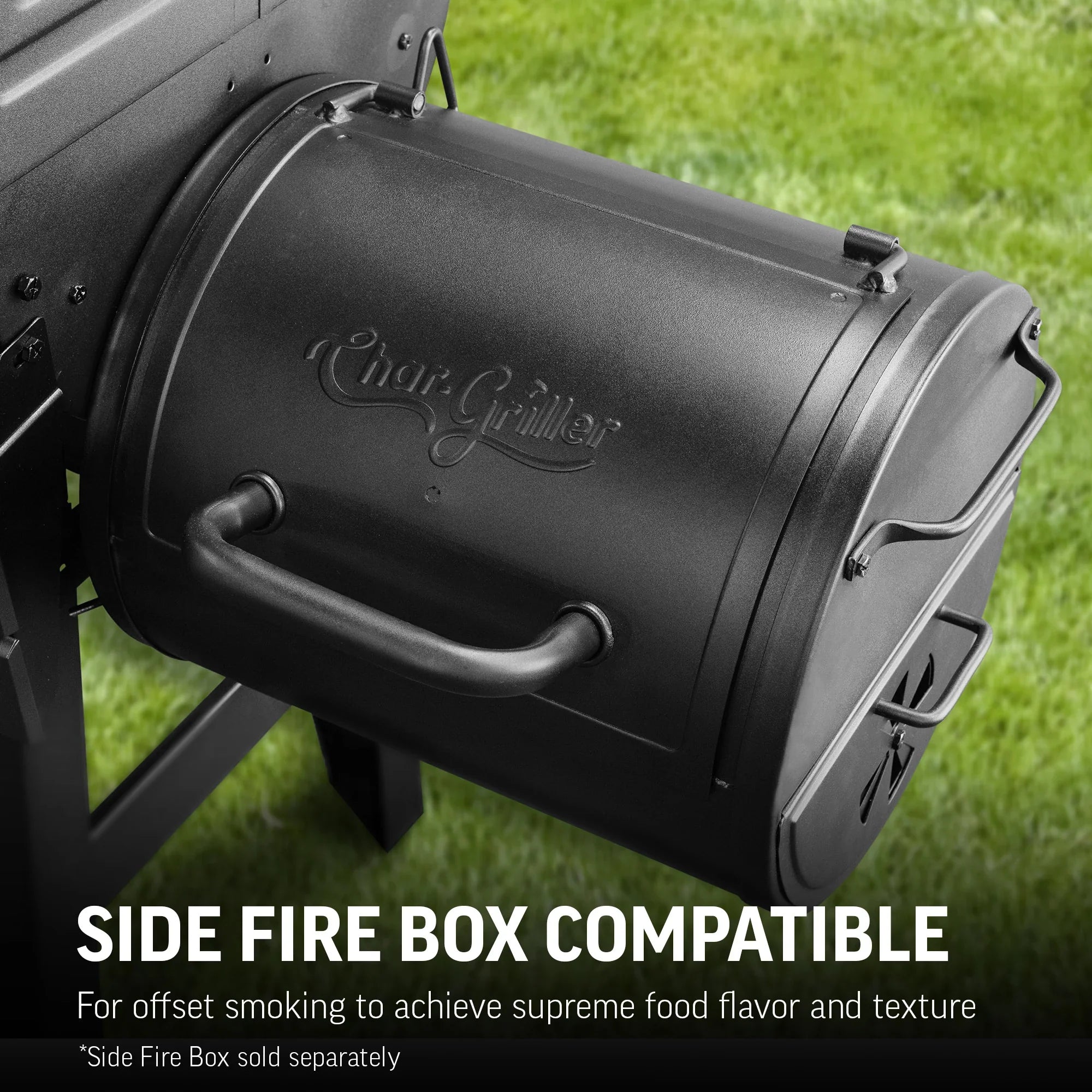 Char-Griller Traditional E2197 Side Fire Box compatibility diagram