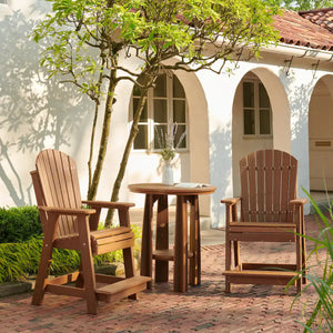 Luxcraft Adirondack Balcony Chair under a garden pergola