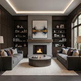 Majestic Biltmore open hearth fireplace with black traditional refractory