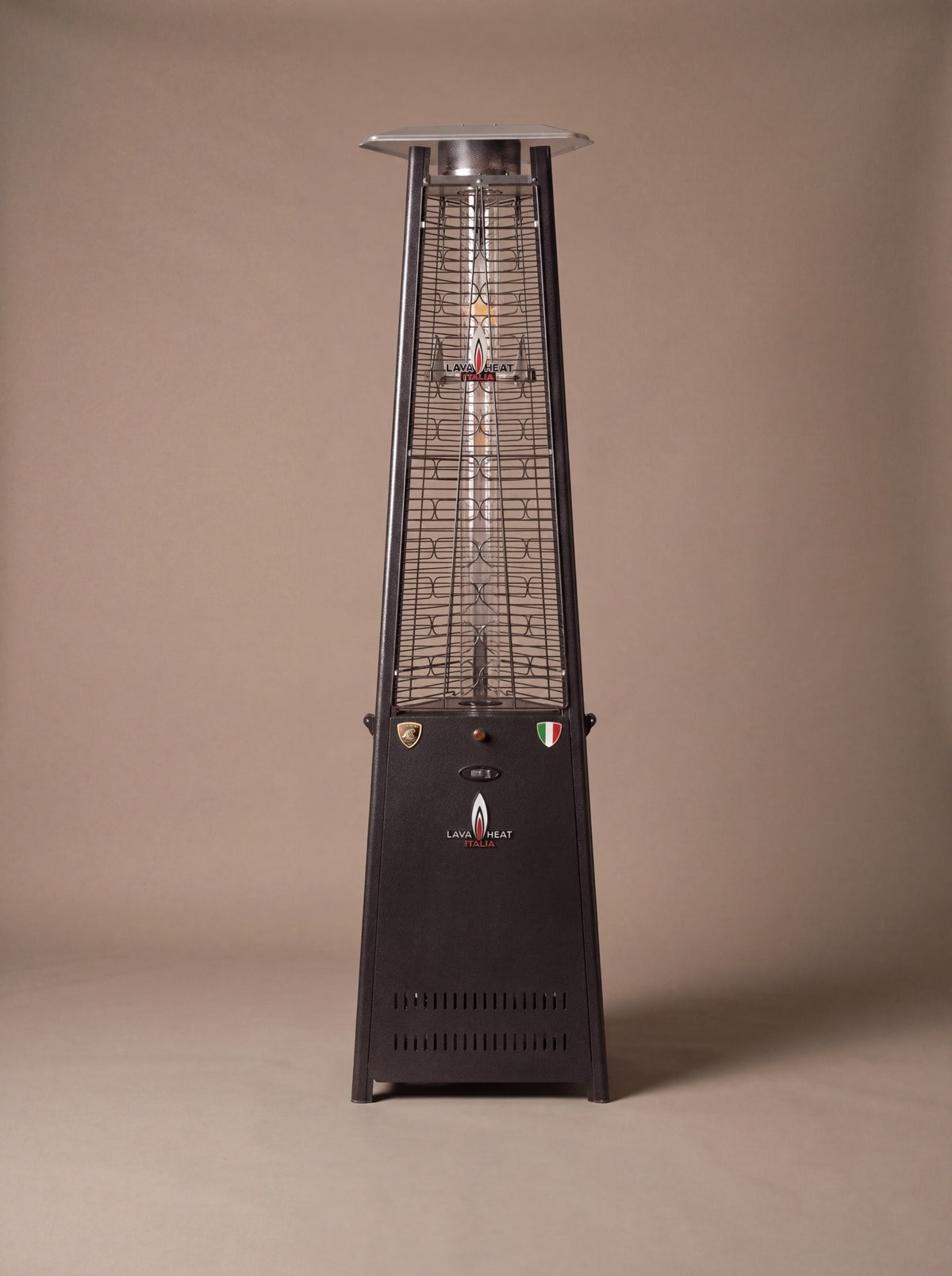 Lava Heat Italia 2G Flame Tower patio heater in Hammered Black - product view