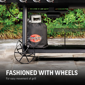 Char-Griller Texas Trio 3070 wheeled cart detail