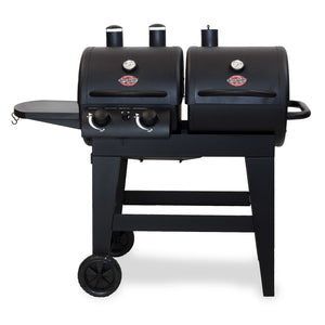 Char-Griller Dual Function E5030 gas and charcoal grill front view