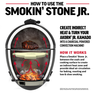 Char-Griller 6211 Smokin' Stone indirect heat diagram