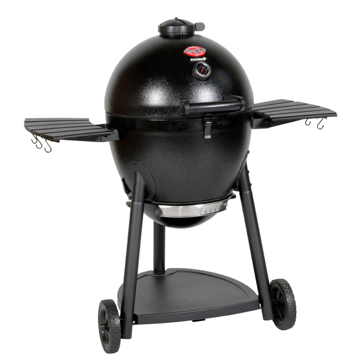 Char-Griller AKORN 6719 black kamado charcoal grill angled view