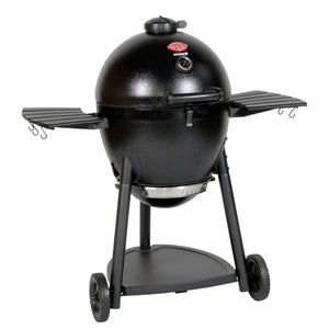 Char-Griller AKORN 6719 black kamado charcoal grill angled view