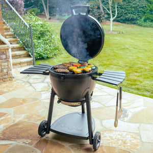 Char-Griller AKORN 6719 kamado charcoal grill with lid open
