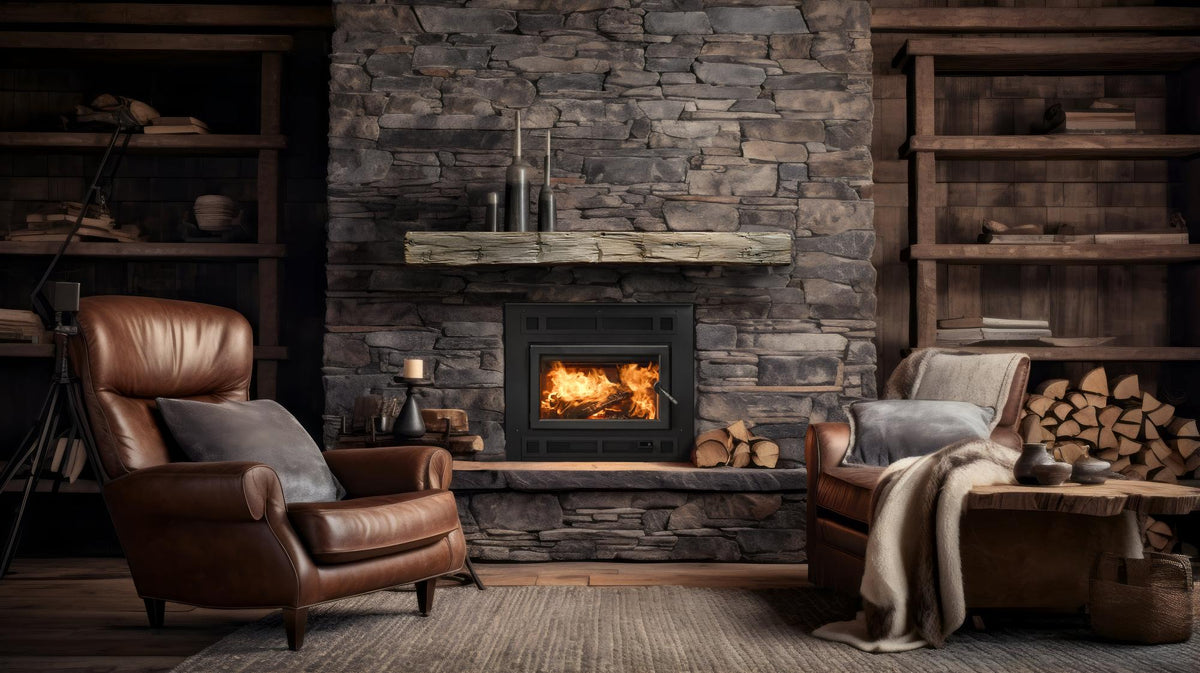 Majestic Pioneer II rectangular wood-burning fireplace
