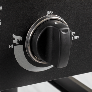 Char-Griller Flat Iron 8128 burner control knob detail
