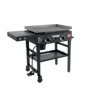 Char-Griller Flat Iron 8128 2-burner griddle left-angle view