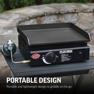Char-Griller Flat Iron E8217 compact portable griddle design