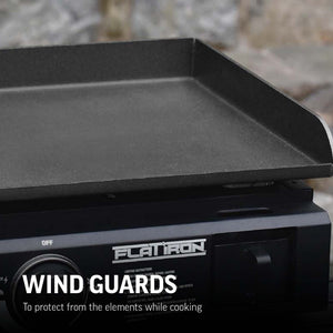 Char-Griller Flat Iron E8217 built-in wind guards