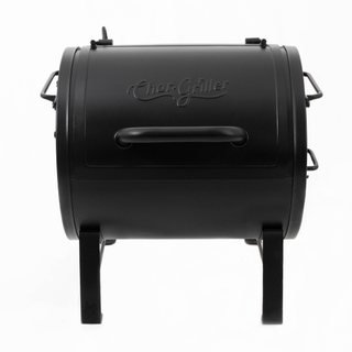 Char-Griller E82424 side fire box portable charcoal grill front view