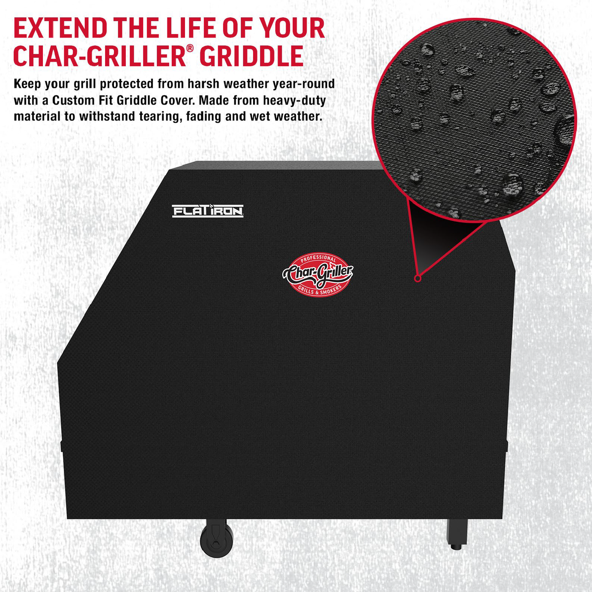 Char-Griller 8355 heavy-duty griddle cover fabric detail