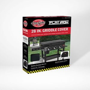 Char-Griller 8355 Flat Iron griddle cover retail carton