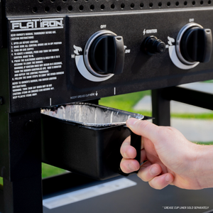 Char-Griller Flat Iron E8428 grease cup detail