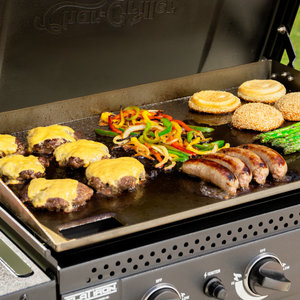 Char-Griller Flat Iron E8428 flat-top griddle food lifestyle view
