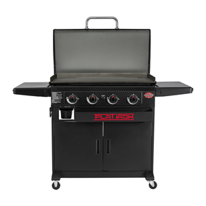 Char-Griller Flat Iron 8536 premium 4-burner gas griddle front view