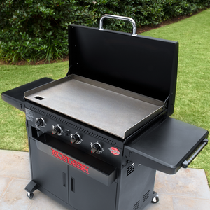 Char-Griller Flat Iron 8536 griddle cooking surface top-angle view