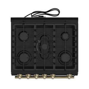 Forno Leonardo 30-Inch Gas Range FFSGS1116-30 – Black – Appliances FFSGS1116 30BLK 2024 11 Top