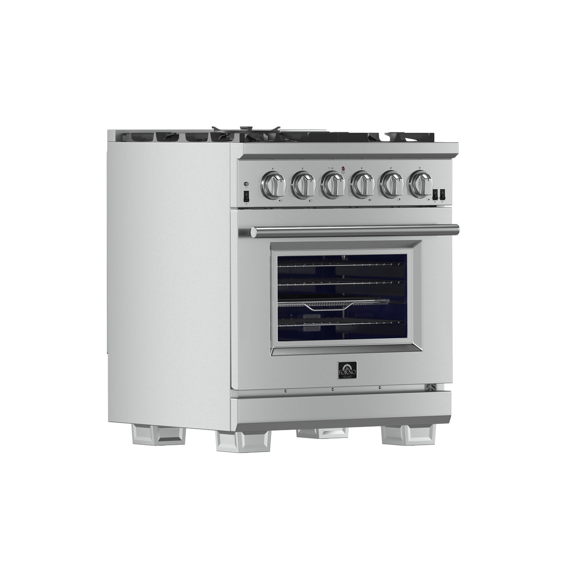 Forno Capriasca 30-Inch Gas Range FFSGS6260-30 – Stainless Steel – Appliances FFSGS6260 30 2024 11 Angle