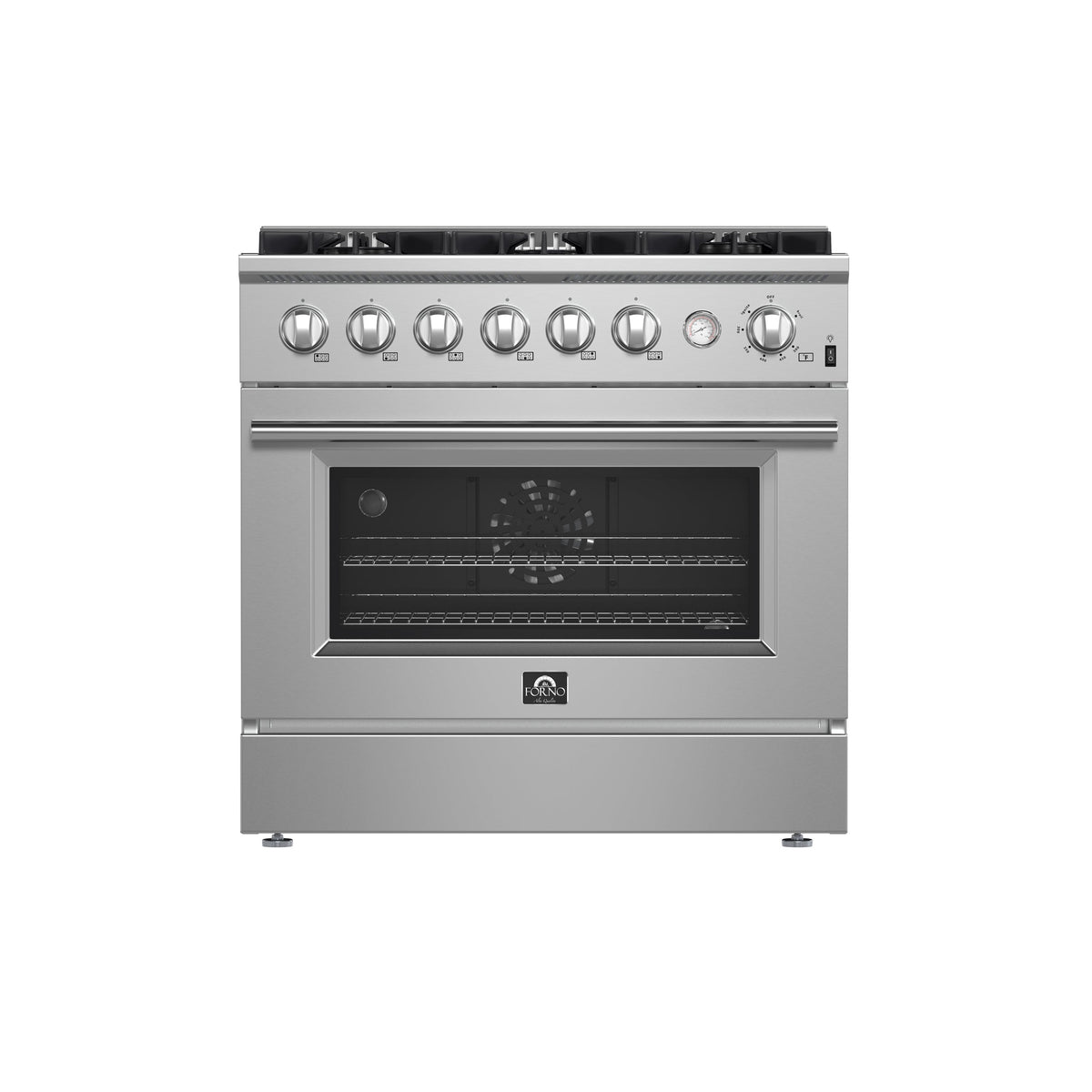 Forno Marco 36-Inch Gas Range FFSGS6277-36 – Stainless Steel – Appliances FFSGS6277 36 2024 11 Front