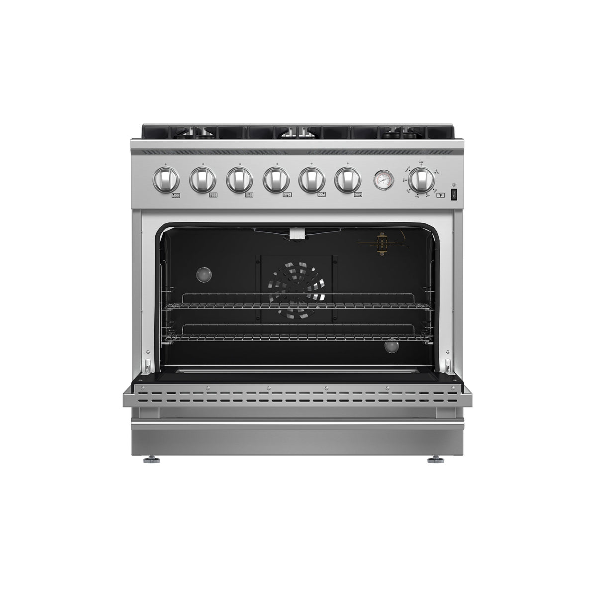 Forno Marco 36-Inch Gas Range FFSGS6277-36 – Stainless Steel – Appliances FFSGS6277 36 2024 11 Front Open
