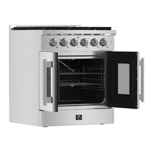Forno Galiano 30-Inch Gas Range FFSGS6444-30 – Stainless Steel – Appliances FFSGS6444 30 2024 11 Angle Open