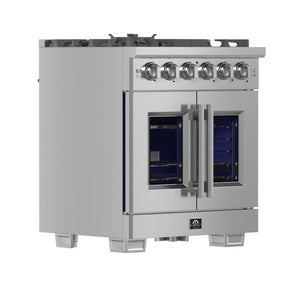 Forno Capriasca 30-Inch Gas Range FFSGS6460-30 – Stainless Steel – Appliances FFSGS6460 30 2024 12 Angle