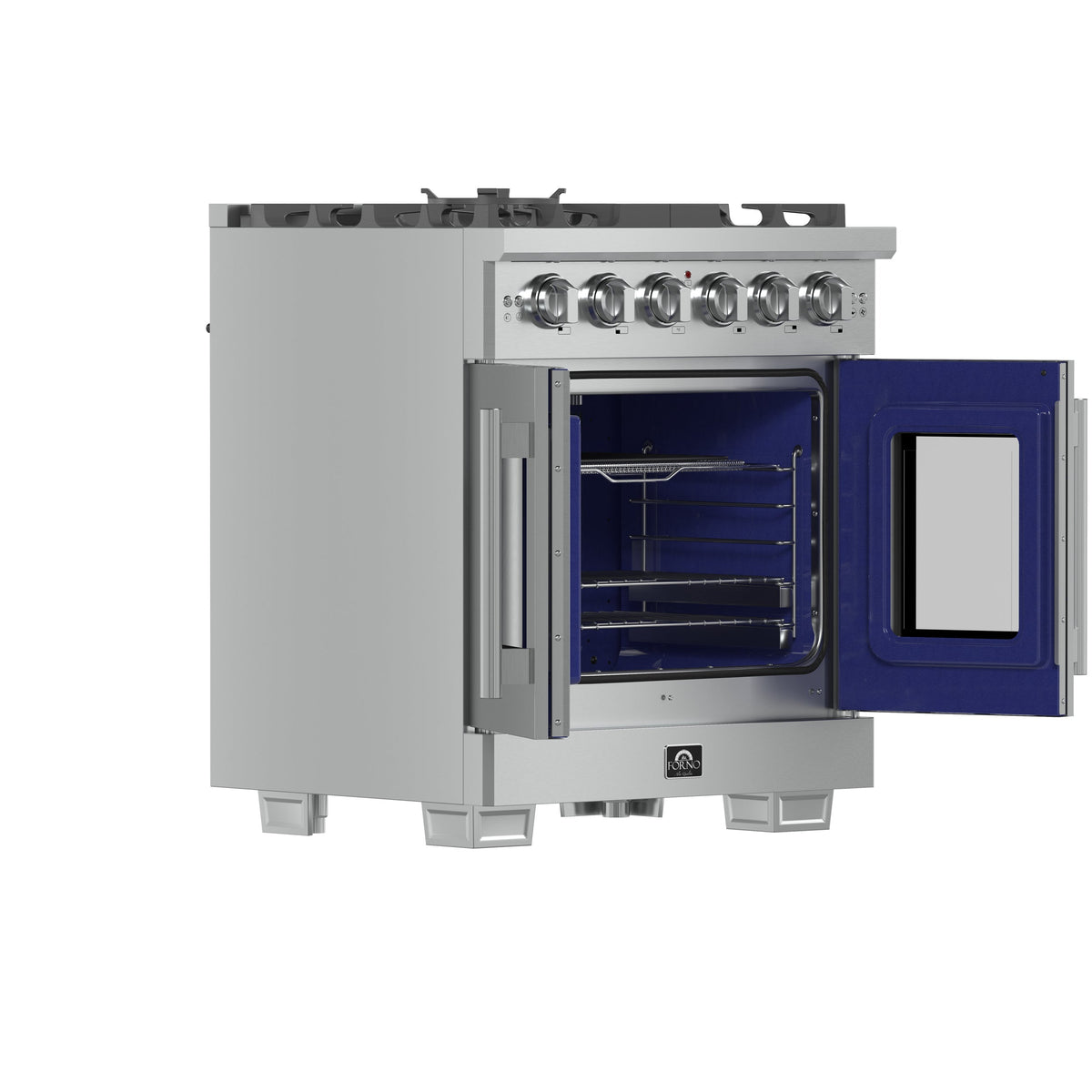 Forno Capriasca 30-Inch Gas Range FFSGS6460-30 – Stainless Steel – Appliances FFSGS6460 30 2024 12 Angle Open