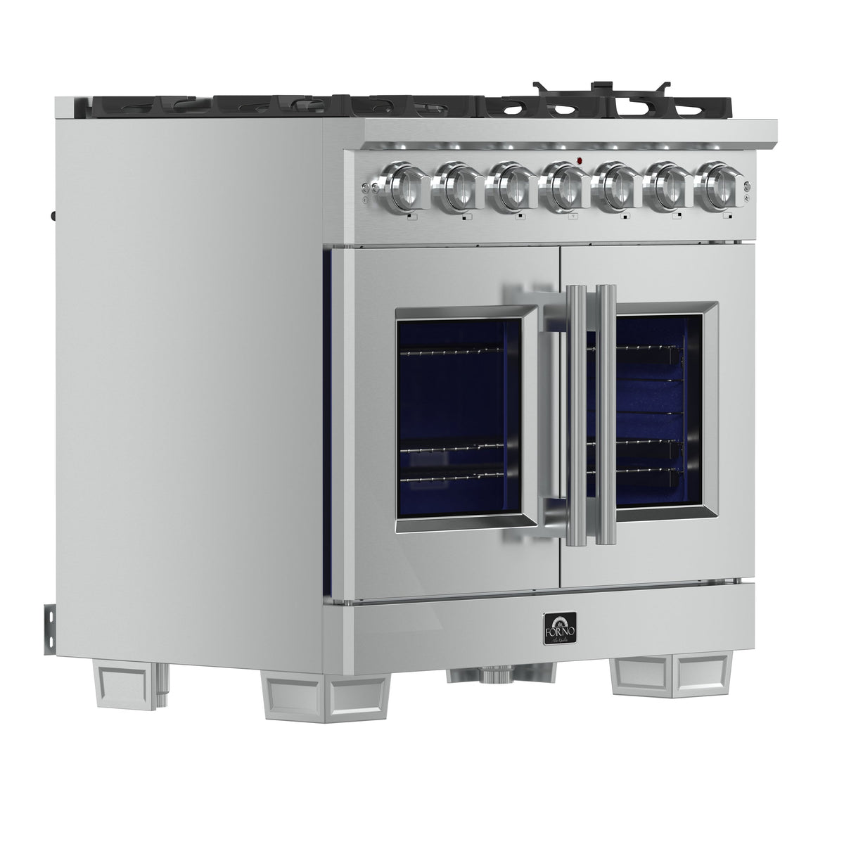 Forno Capriasca 36-Inch Gas Range FFSGS6460-36 – Stainless Steel – Appliances FFSGS6460 36 2024 11 Angle