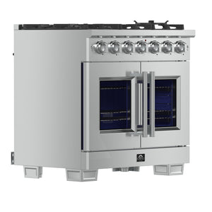 Forno Capriasca 36-Inch Gas Range FFSGS6460-36 – Stainless Steel – Appliances FFSGS6460 36 2024 11 Angle