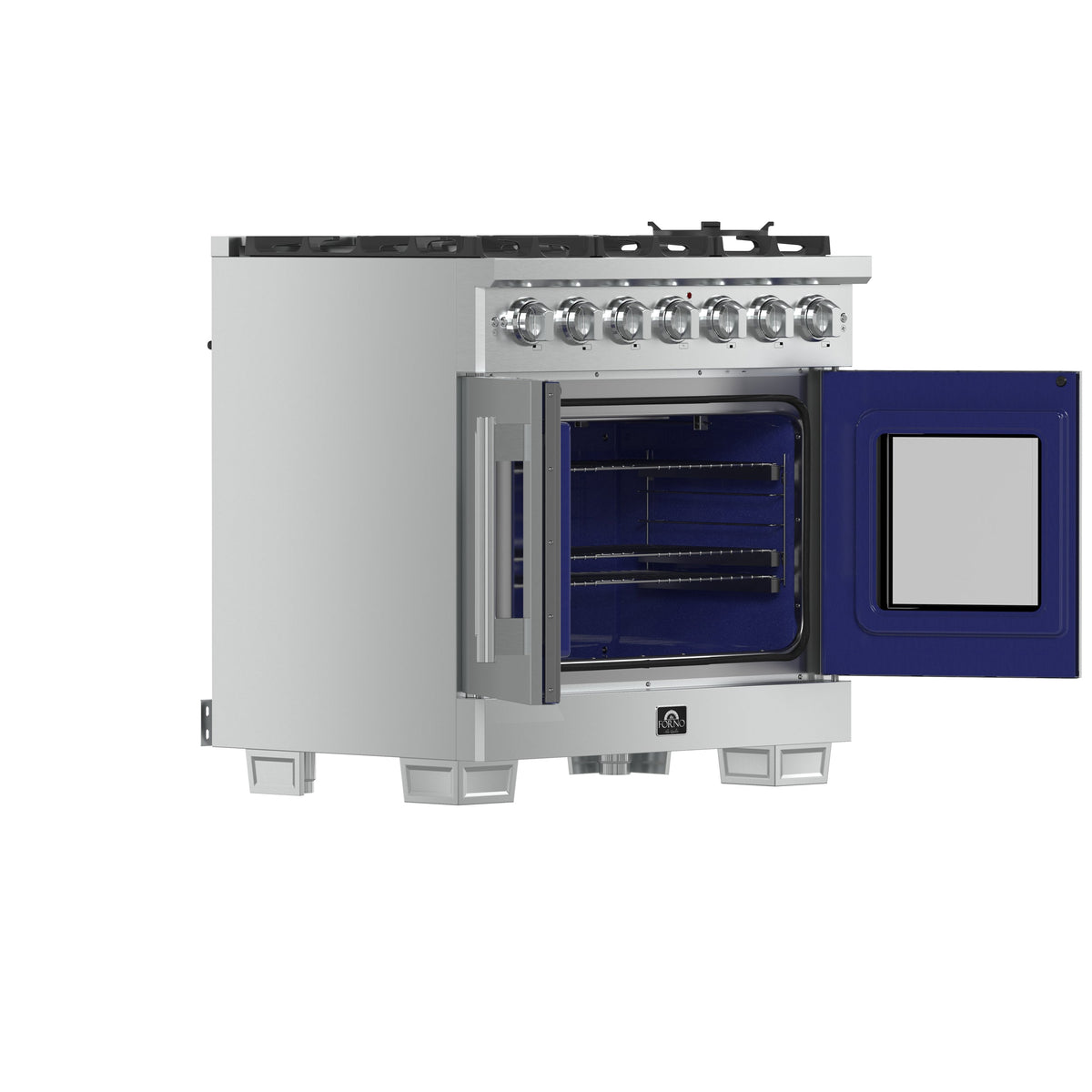 Forno Capriasca 36-Inch Gas Range FFSGS6460-36 – Stainless Steel – Appliances FFSGS6460 36 2024 11 Angle Open