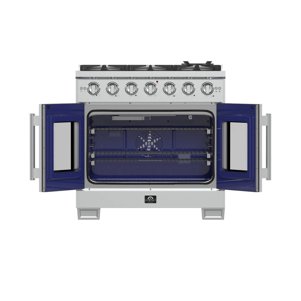 Forno Capriasca 36-Inch Gas Range FFSGS6460-36 – Stainless Steel – Appliances FFSGS6460 36 2024 11 Front Open