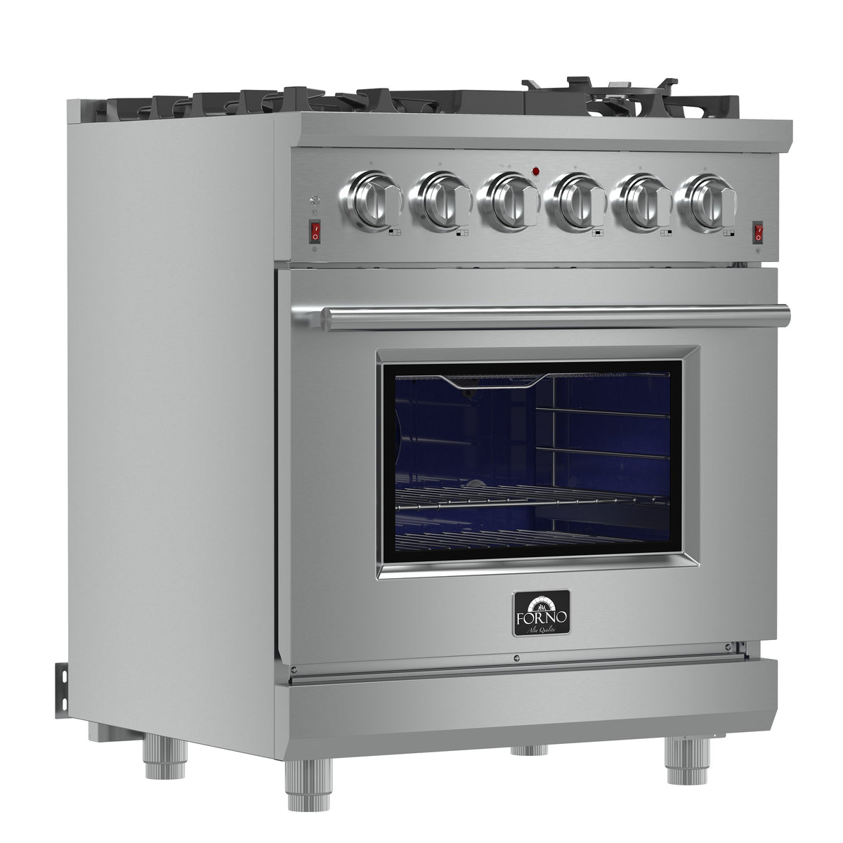 Forno Massimo 30-Inch Gas Range FFSGS6239-30 – Stainless Steel – Applianes FFSGS6239 30 2024 12 Angle