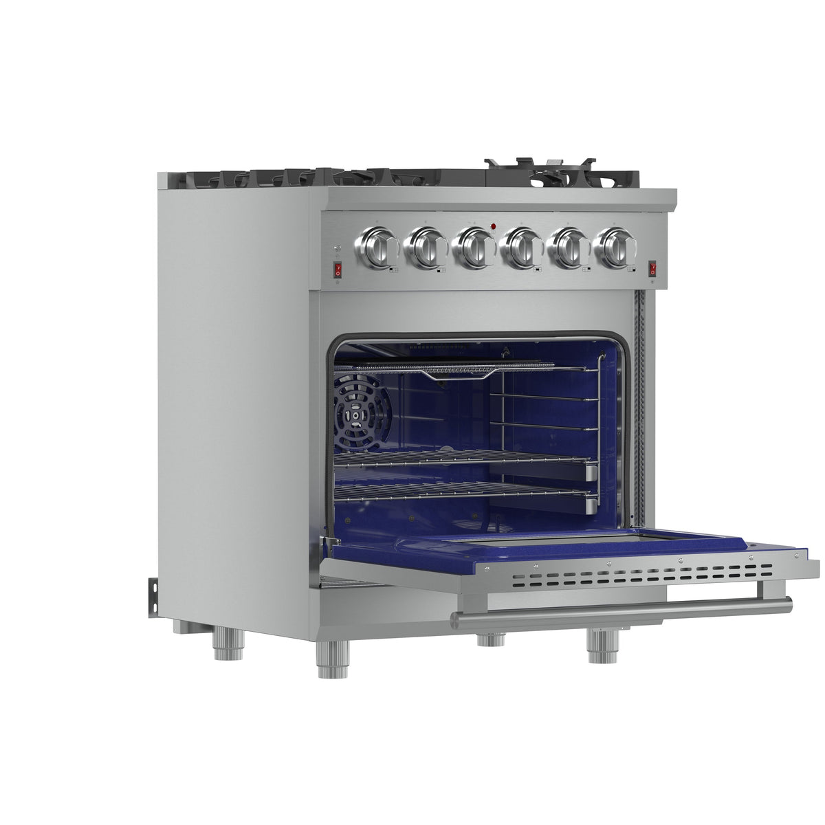 Forno Massimo 30-Inch Gas Range FFSGS6239-30 – Stainless Steel – Applianes FFSGS6239 30 2024 12 Angle Open