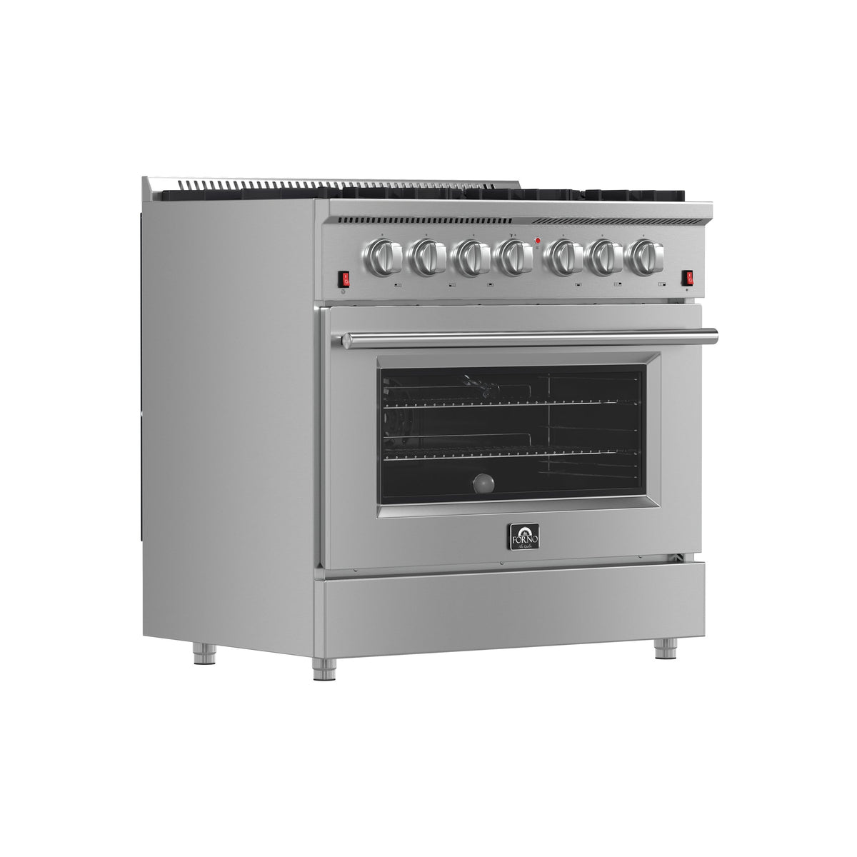 Forno Galiano 36-Inch Gas Range FFSGS6244-36 – Stainless Steel – Applianes FFSGS6244 36 2025 01 Angle