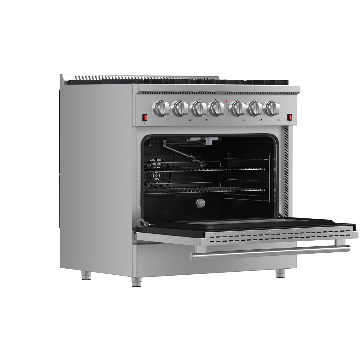 Forno Galiano 36-Inch Gas Range FFSGS6244-36 – Stainless Steel – Applianes FFSGS6244 36 2025 01 Angle Open