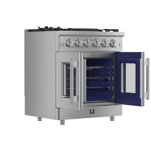 Forno Massimo 30-Inch Gas Range FFSGS6439-30 – Stainless Steel – Applianes FFSGS6439 30 2025 01 Angle Open