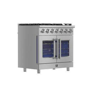 Forno Massimo 36-Inch Gas Range FFSGS6439-36 – Stainless Steel – Applianes FFSGS6439 36 2025 01 Angle