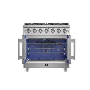 Forno Massimo 36-Inch Gas Range FFSGS6439-36 – Stainless Steel – Applianes FFSGS6439 36 2025 01 Front Open