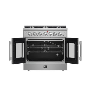 Forno Galiano 36-Inch Gas Range FFSGS6444-36 – Stainless Steel – Applianes FFSGS6444 36 2025 01 Front Open