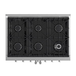 Forno Galiano 36-Inch Gas Range FFSGS6444-36 – Stainless Steel – Applianes FFSGS6444 36 2025 01 Top
