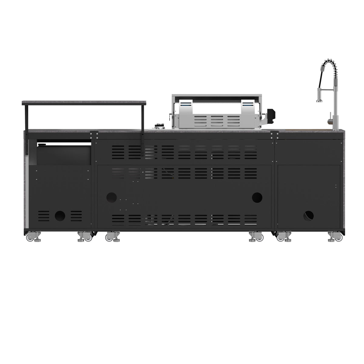 Forno Kitchen 30-Inch Outdoor Kitchen Set FODKT2544BLK – Black – BBQ FODKT2544BLK 2024 12 Back