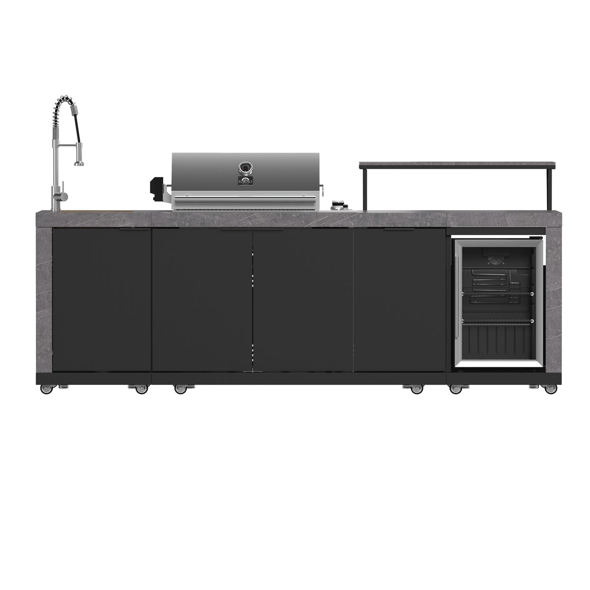 Forno Kitchen 30-Inch Outdoor Kitchen Set FODKT2544BLK – Black – BBQ FODKT2544BLK 2024 12 Front