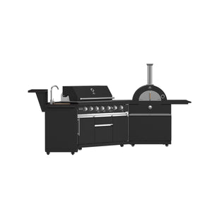 Forno Aperto Outdoor Kitchen Set FODKT2551BLK – Black – BBQ FODKT2551BLK 2024 11 Angle