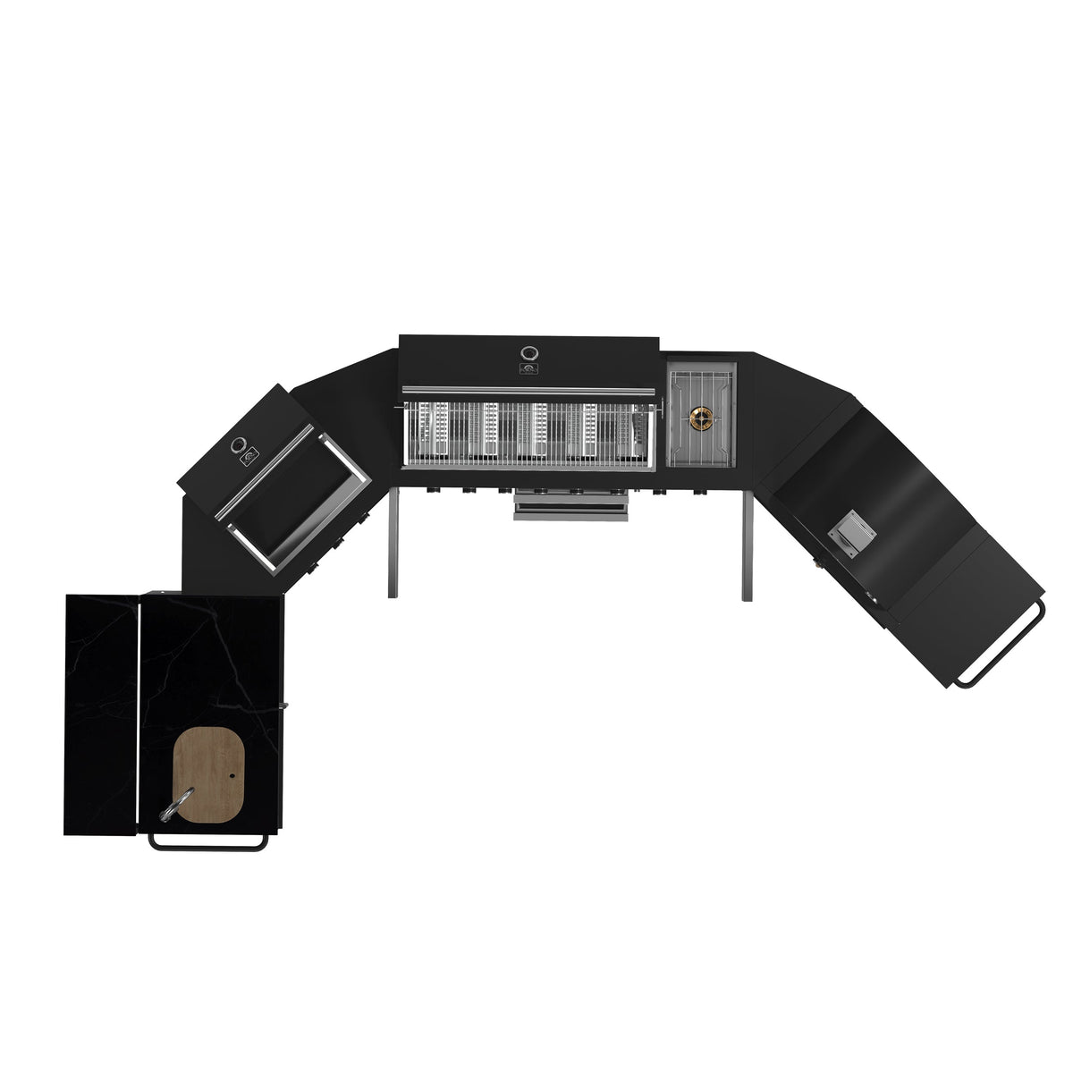 Forno Aperto Outdoor Kitchen Set FODKT2568BLK – Black – BBQ FODKT2568BLK 2024 11 Top