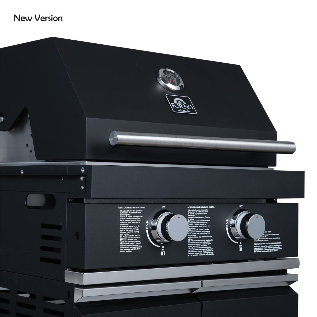 Forno Aperto Outdoor Kitchen Set FODKT2568BLK – Black – BBQ FODKT2568BLK Hot Plate Close up 2 2026 02 25
