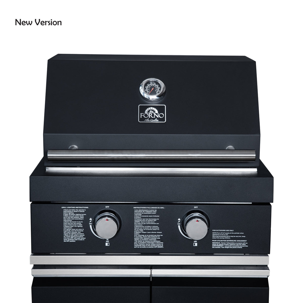 Forno Aperto Outdoor Kitchen Set FODKT2568BLK – Black – BBQ FODKT2568BLK Hot Plate Close up 2026 02 25
