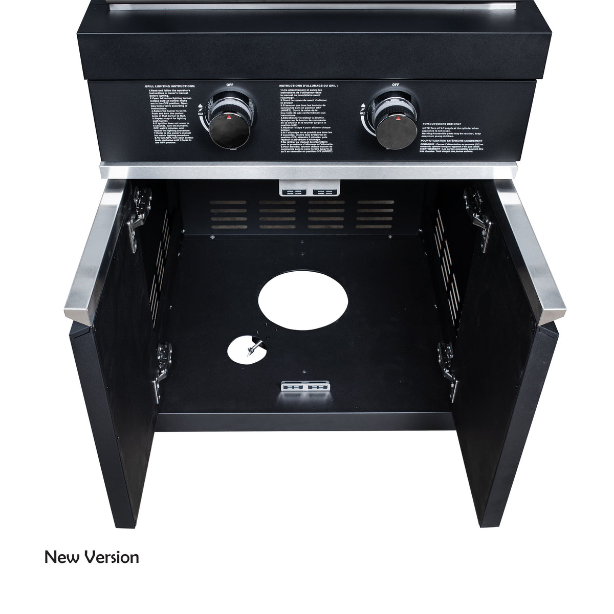 Forno Aperto Outdoor Kitchen Set FODKT2568BLK – Black – BBQ FODKT2568BLK Hot Plate Module open 3 2026 02 25